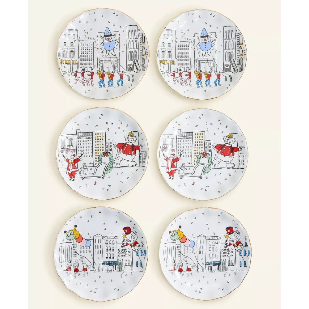 MACY'S THANKSGIVING DAY PARADE Appetizer Plate Set of 6 Limited Edition 2025